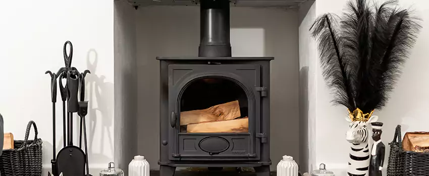 Thelin Hearth Products Providence Pellet Insert Fireplace Installation in West Vancouver, BC
