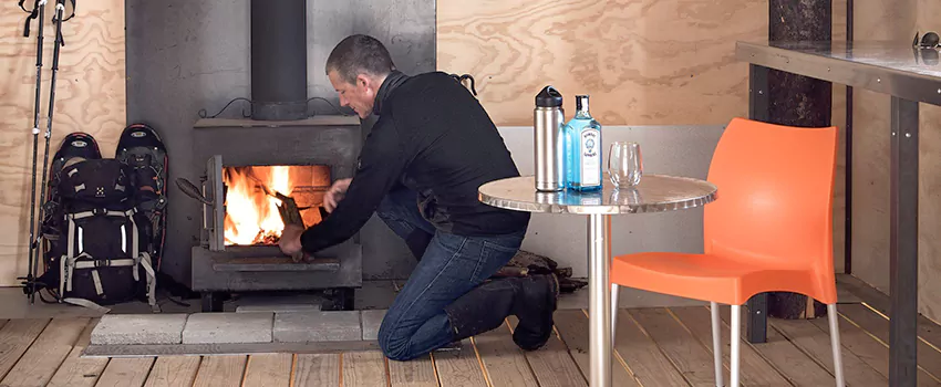 Open Hearth Wood Fireplace Installation in West Vancouver, BC